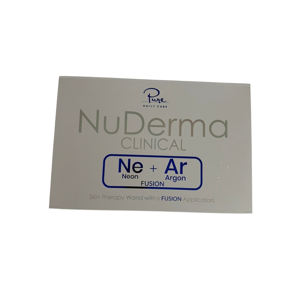 Pure Daily Care NuDerma Clinical Skin Therapy Wand 6 FUSION Applicators Ne Ar